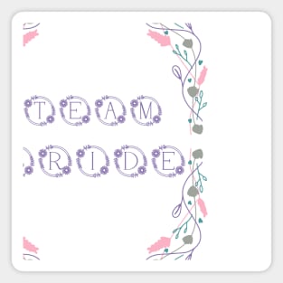 Wildflower wedding Team Bride Magnet